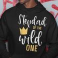 Mens Stepdad Of The Wild One 1St Birthday First Thing Matching Hoodie Funny Gifts