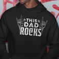 Mens This Dad Rocks Rock N Roll Heavy Metal Fathers Day Hoodie Funny Gifts