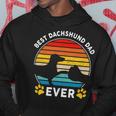 Mens Vintage Best Dachshund Dog Dad Ever Fathers Day Gifts Hoodie Funny Gifts