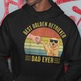 Mens Vintage Best Golden Retriever Dad Ever Fist Bump Dog Lover Hoodie Funny Gifts