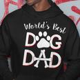 Mens Worlds Best Dog Dad Dog Owner Paw Print Gift For Mens Hoodie Unique Gifts