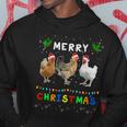 Merry Christmas Three Chickens Lights Funny Hoodie Unique Gifts