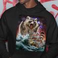 Monster Raccoon As Kraken Attack A War Ship At High Seas Hoodie Unique Gifts