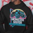 Monster Truck Sister Retro Vintage Monster Truck Hoodie Unique Gifts