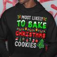 Most Likely To Bake Christmas Cookies Funny Baker Christmas Men Hoodie Graphic Print Hooded Sweatshirt Funny Gifts