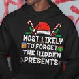Most Likely To Forget The Hidden Presents Christmas Family Men Hoodie Graphic Print Hooded Sweatshirt Funny Gifts