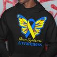 National Down Syndrome Day Awareness Butterfly Kids Mom Dad Hoodie Unique Gifts