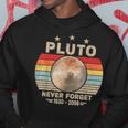 Never Forget Pluto Retro Nerdy Astronomy Space Science Hoodie Unique Gifts