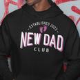 New Dad Club Established 2023 Girl Father Pink Gender Color Gift For Mens Hoodie Unique Gifts