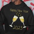 New Years Eve With Champagne Toast Happy New Year 2023 Men Hoodie Graphic Print Hooded Sweatshirt Funny Gifts