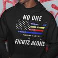 Noonefightsalone Usa Flag Police Military First Responder Hoodie Unique Gifts