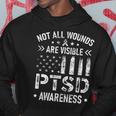 Not All Wounds Are Visible Ptsd Awareness Us Veteran Soldier Hoodie Funny Gifts