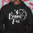 Number 4S Biggest Fan Soccer Player Mom Dad Family  Hoodie Personalized Gifts