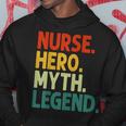 Nurse Hero Myth Legend Retro Vintage Krankenschwester Hoodie Lustige Geschenke