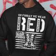 On Friday We Wear Red Friday Military Support Troops Us Flag Hoodie Unique Gifts