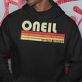 Oneil Surname Funny Retro Vintage 80S 90S Birthday Reunion Hoodie Unique Gifts