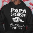 Papa And Grandson Best Friends For Life Grandpa Gift Men Hoodie Unique Gifts