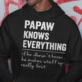 Papaw Know Everything Funny Fathers Day Gift For Grandpa Hoodie Personalized Gifts