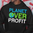 Planet Over Profit Climate Change Ns Funny Earth Day Hoodie Unique Gifts