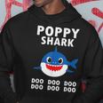 Poppy Shark Doo Doo Doo Funny Fathers Day Poppy Hoodie Funny Gifts