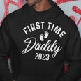 Promoted To Daddy Est 2023 First Time Dad Fathers Day Gift Hoodie Funny Gifts