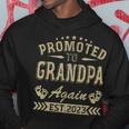 Promoted To Grandpa Again 2023 Soon To Be Dad Fathers Day Hoodie Personalized Gifts