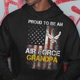 Proud Air Force Grandpa Funny American Flag Hoodie Unique Gifts