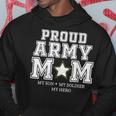 Proud Army Mom My Son My Soldier My Hero VeteranMen Hoodie Graphic Print Hooded Sweatshirt Funny Gifts