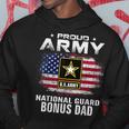 Proud Army National Guard Bonus Dad With American Flag Gift Hoodie Funny Gifts