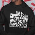 Proud Freaking Boss Of Awesome Employees Funny Gift Hoodie Unique Gifts