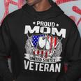 Proud Mom Of A Us Veteran - Dog Tags Military Mother Gift Men Hoodie Graphic Print Hooded Sweatshirt Funny Gifts
