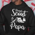 Proud Scout Papa Camping Scouting Tent Scout Dad Leader Hoodie Unique Gifts