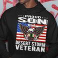 Proud Son Of Desert Storm Veteran Persian Gulf War Veterans Men Hoodie Graphic Print Hooded Sweatshirt Funny Gifts