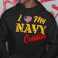 Proud Us Navy Cousin American Military Family Flag Gift Hoodie Unique Gifts