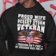Proud Wife Of Desert Storm Veteran - Military Vets Spouse Men Hoodie Graphic Print Hooded Sweatshirt Funny Gifts