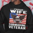 Proud Wife Of Us Submarine Veteran Patriotic Military Spouse V2 Men Hoodie Graphic Print Hooded Sweatshirt Funny Gifts