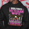 Proud World War 2 Veteran Wife Military Ww2 Veterans Spouse Men Hoodie Graphic Print Hooded Sweatshirt Funny Gifts