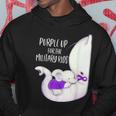 Purple Up For The Military Kids Month Funny Elephant Ribbon Hoodie Unique Gifts