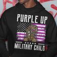 Purple Up Military Child Boots Us Flag April Month Military Hoodie Unique Gifts