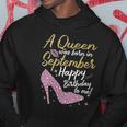 Queens Are Born In September September Birthday V-Neck Men Hoodie Personalized Gifts