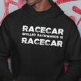 Racecar Spelled Backwards Funny Car Mechanic Race Car Hoodie Unique Gifts
