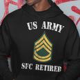 Retired Army Sergeant First Class Military Veteran Men Hoodie Graphic Print Hooded Sweatshirt Funny Gifts