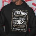 Retro Birthday Legends Were Born In 1982 September Men Hoodie Personalized Gifts