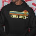 Retro Corn Dogs Make Hot Dogs On Stick Corn Dog Lover Hoodie Unique Gifts