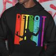 Retro Detroit Lgbtq Detroit Skyline Motown Pride Men Hoodie Personalized Gifts