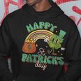 Retro Groovy Happy St Patricks Day Go Lucky Charm Shamrock Hoodie Unique Gifts