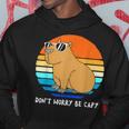 Retro Rodent Funny Capybara Dont Be Worry Be Capy Hoodie Unique Gifts