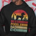 Retro Vintage Best Poodle Dad Ever Fathers Day Hoodie Funny Gifts
