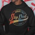Retro Vintage Worlds Best Step Dad Ever Gift For Mens Hoodie Funny Gifts