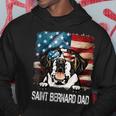 Saint Bernard Dad American Flag 4Th Of July Dog Fathers Day Gift For Mens Hoodie Unique Gifts